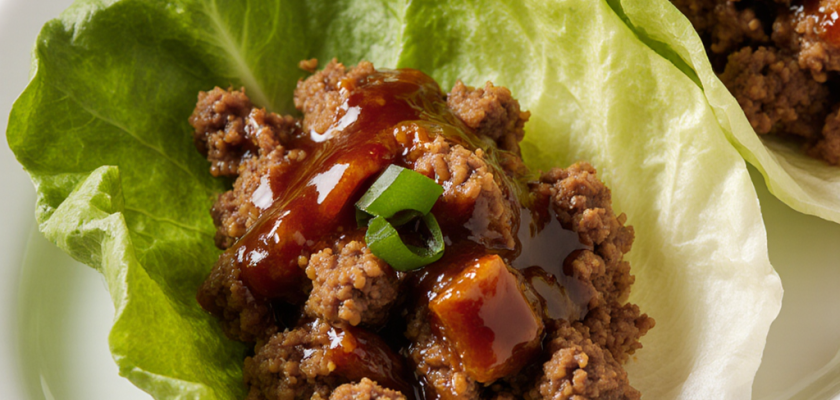 Four-Ingredient Chinese Five-Spice Pork Lettuce Wraps