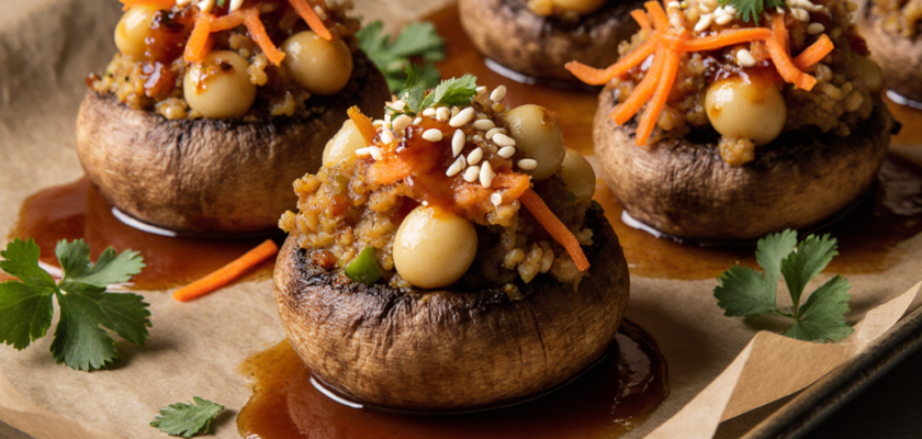 Four-Ingredient Chinese Stuffed Mushroom Bites