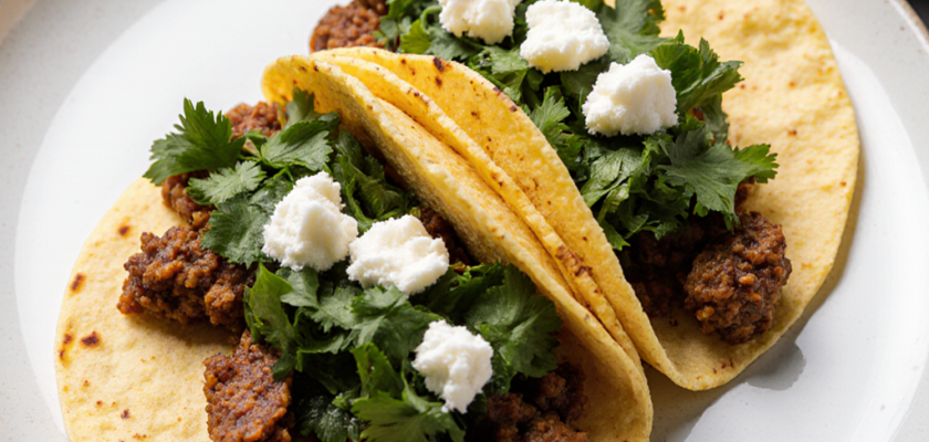 Four-Ingredient Chorizo Breakfast Tacos