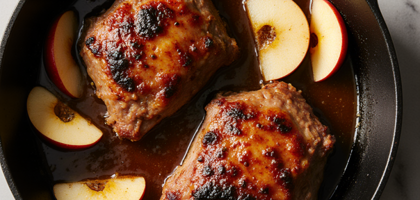 Four-Ingredient German Braised Pork with Apples