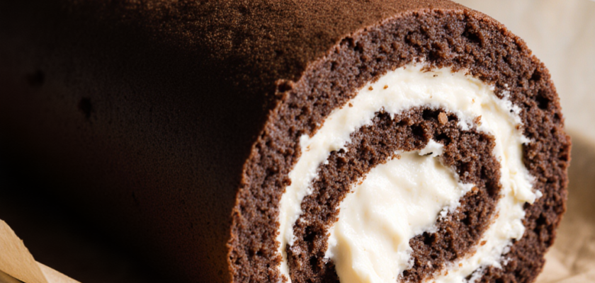 Four-Ingredient German Chocolate Roll