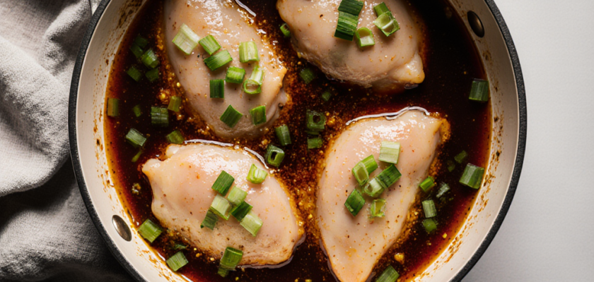 Four-Ingredient Ginger Soy Poached Chicken