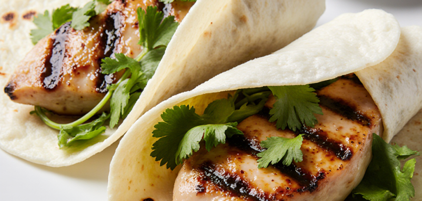 Four-Ingredient Grilled Lemongrass Chicken Wraps