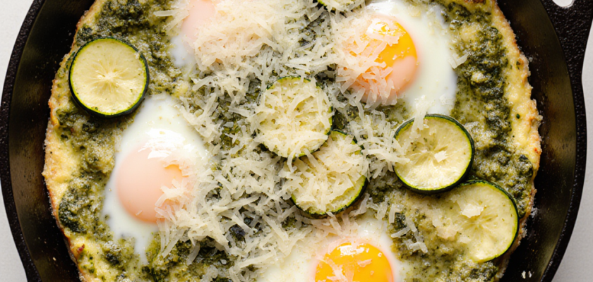 Four-Ingredient Italian Breakfast Pesto Frittata