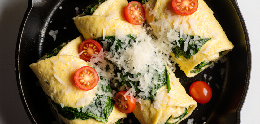 Four-Ingredient Italian Omelette Rolls
