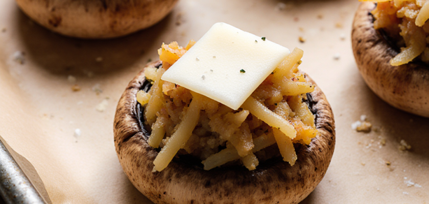 Four-Ingredient Kraut-Stuffed Mushrooms