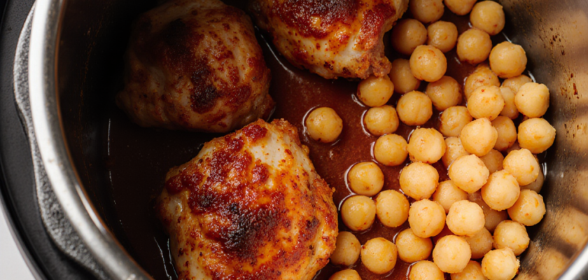 Four-Ingredient Lebanese Spiced Chicken & Chickpeas