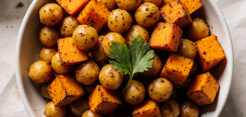 Four-Ingredient Masala Baked Chickpeas