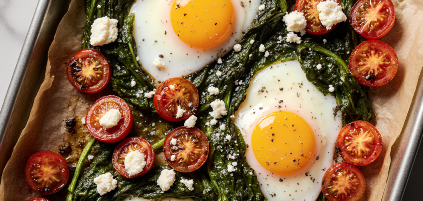 Four-Ingredient Mediterranean Broiled Eggs
