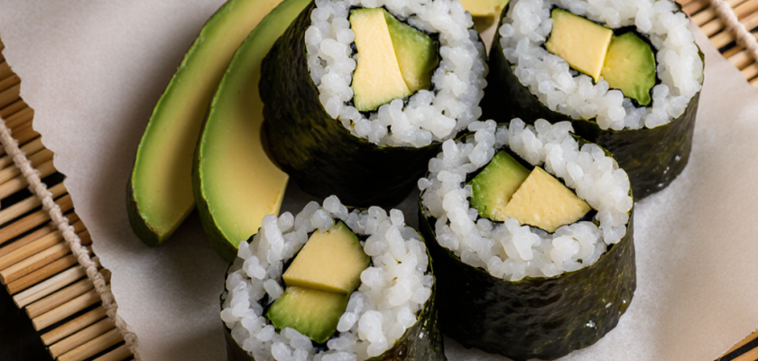 Four-Ingredient Miso Avocado Sushi Rolls
