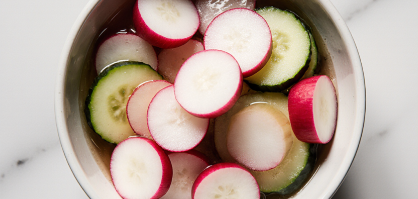 Four-Ingredient Pickled Radish Bites