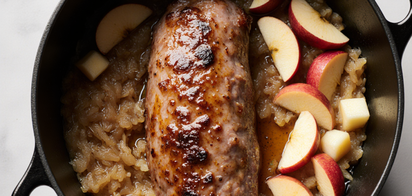 Four-Ingredient Sauerkraut and Apple Braise