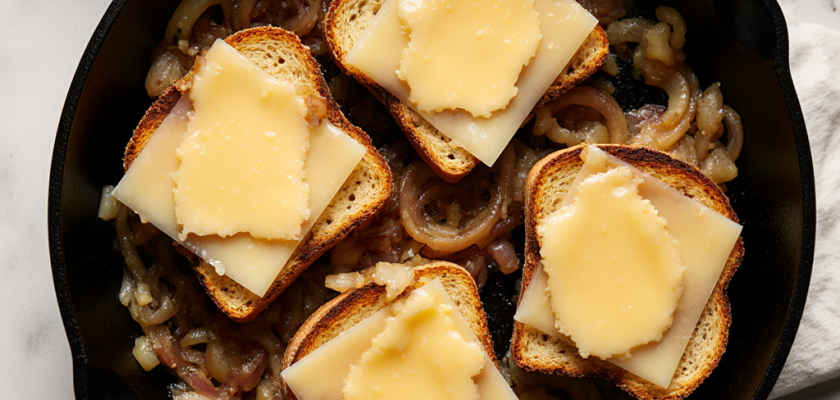 Four-Ingredient Sautéed Cheese and Onion Toasts