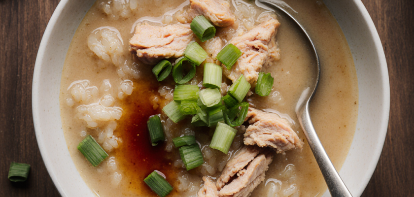 Four-Ingredient Savory Chinese Breakfast Porridge