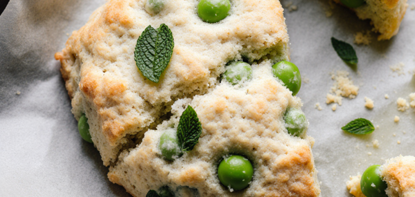 Four-Ingredient Savory Pea and Mint Scones