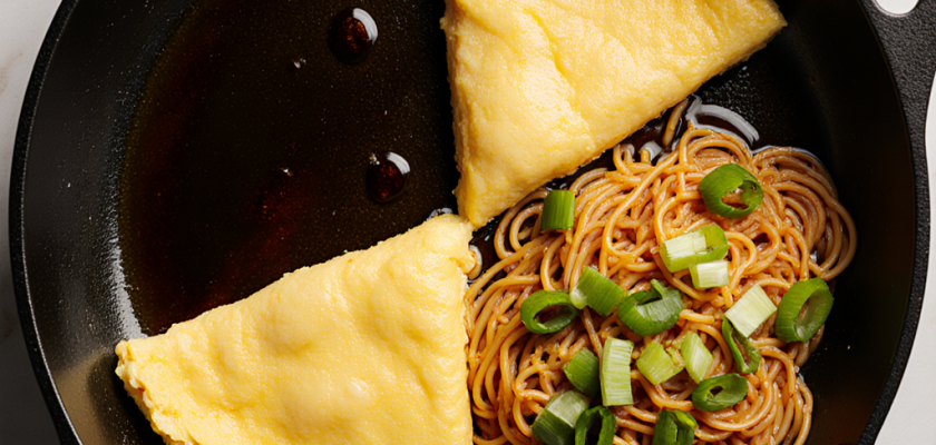 Four-Ingredient Savory Ramen Omelette