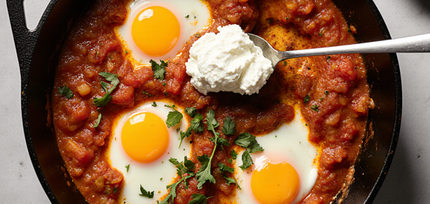 Four-Ingredient Shakshuka with Labneh