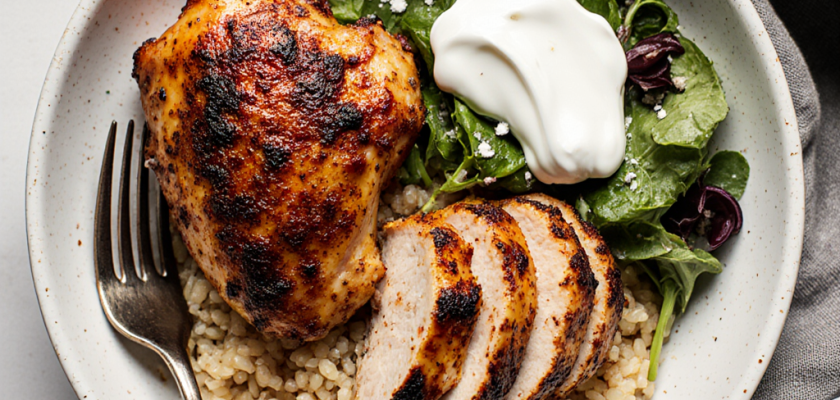 Four-Ingredient Smoked Chicken Shawarma Bowl