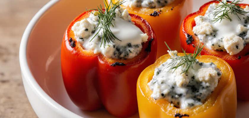 Four-Ingredient Smoked Feta-Stuffed Peppers
