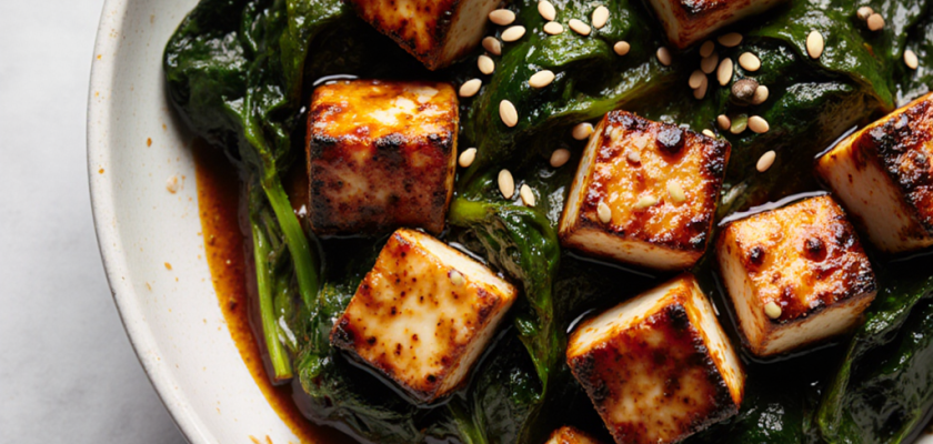 Four-Ingredient Smoky Gochujang Breakfast Tofu