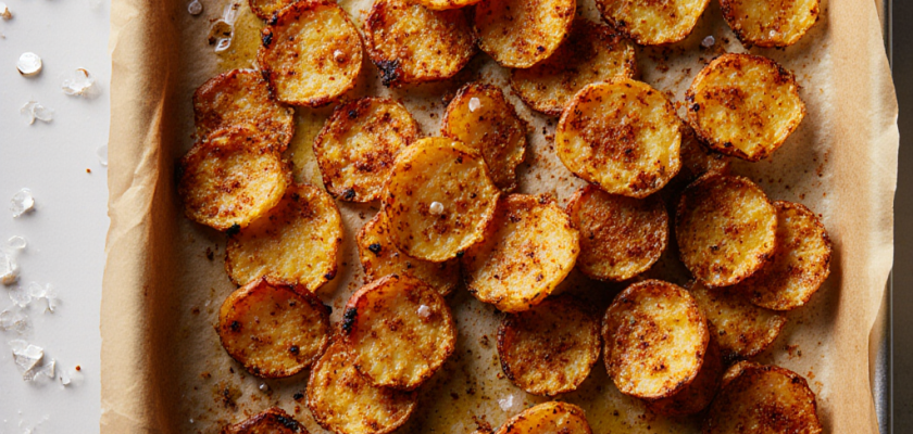 Four-Ingredient Spiced Parsnip Crisps