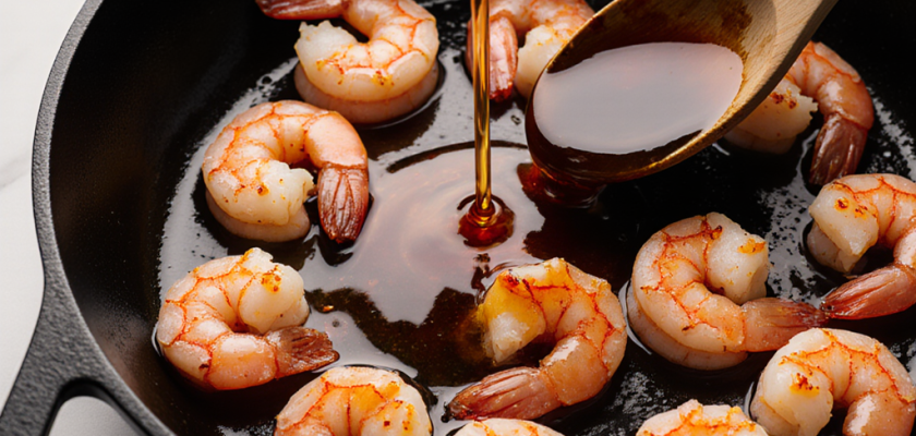Four-Ingredient Spicy Honey Garlic Shrimp