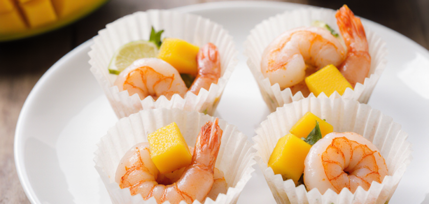 Four-Ingredient Steamed Thai Shrimp and Mango Bites