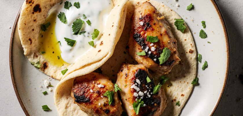 Four-Ingredient Turkish Chicken Wraps