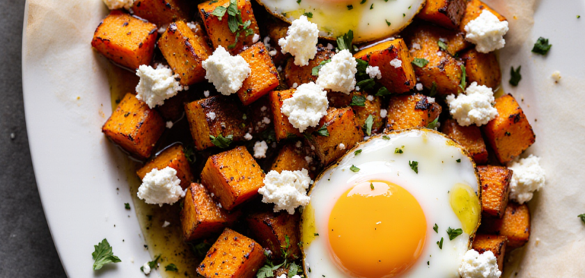 Four-Ingredient Brazilian Roasted Sweet Potato and Eggs