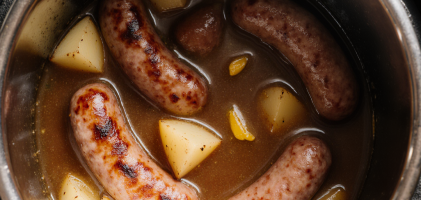 Four-Ingredient British Bangers and Cider Stew