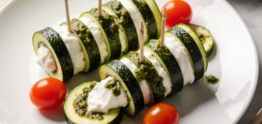 Four-Ingredient Italian Zucchini Roll-Ups
