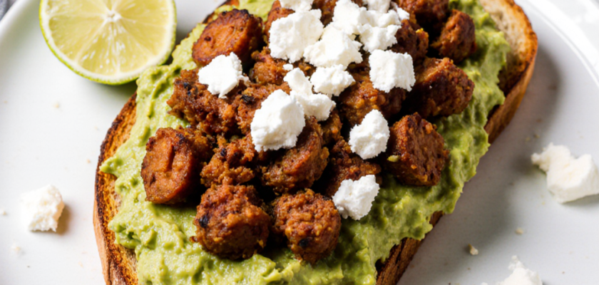 Four-Ingredient Mexican Chorizo Avocado Toast