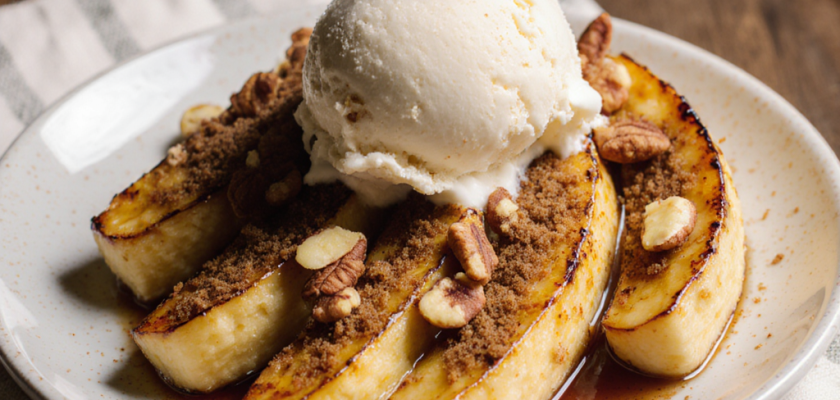 Four-Ingredient Roasted Banana Sundae