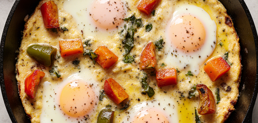 Four-Ingredient Roasted Vegetable Frittata