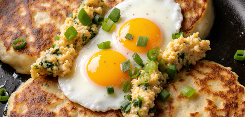 Four-Ingredient Savory Chinese Pancakes with Eggs