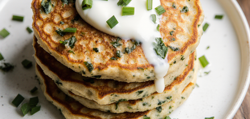 Four-Ingredient Savory Herb Pancakes