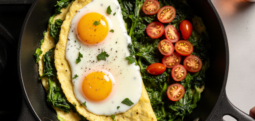 Four-Ingredient Savory Veggie Omelette