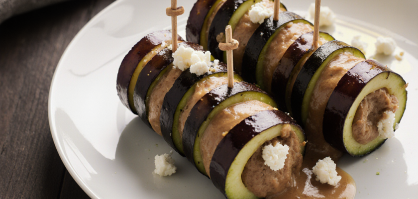 Four-Ingredient Smoked Eggplant Rolls