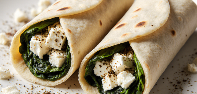 Four-Ingredient Spiced Feta Wraps