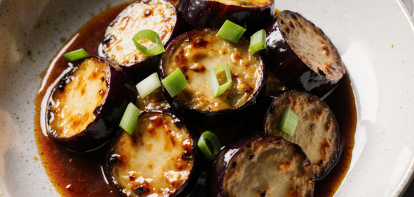 Four-Ingredient Spicy Miso Eggplant