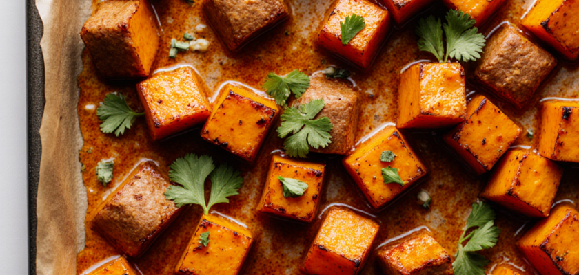 Four-Ingredient Thai Chili Roasted Sweet Potatoes