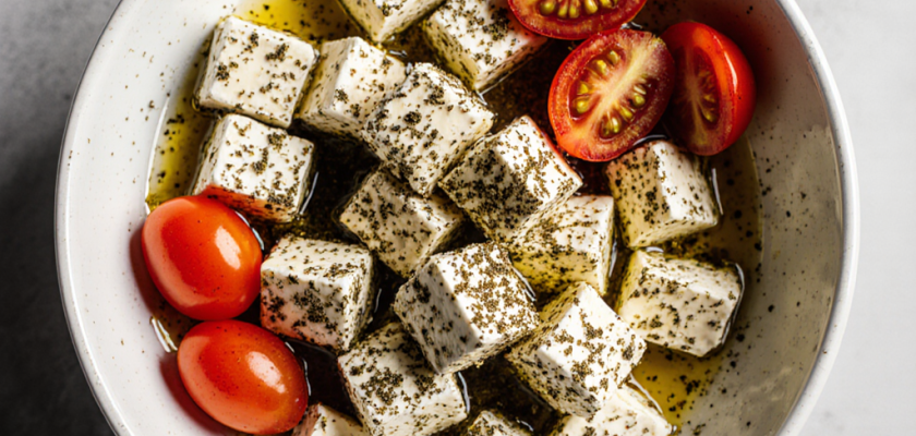 Four-Ingredient Za'atar Marinated Feta Bites